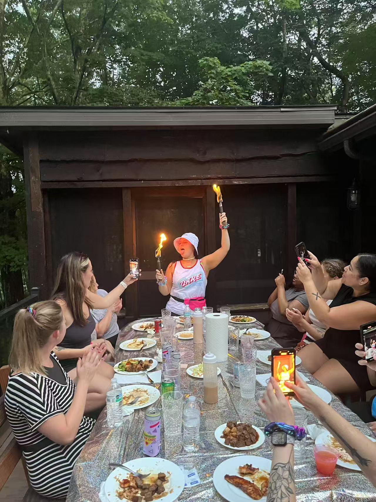 Kobe Hibachi Catering at a large private event with professional chef